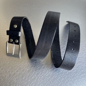 Rock & Republic Black Leather Belt Mens Casual Utility Y2K Rock - Size XL 40 42